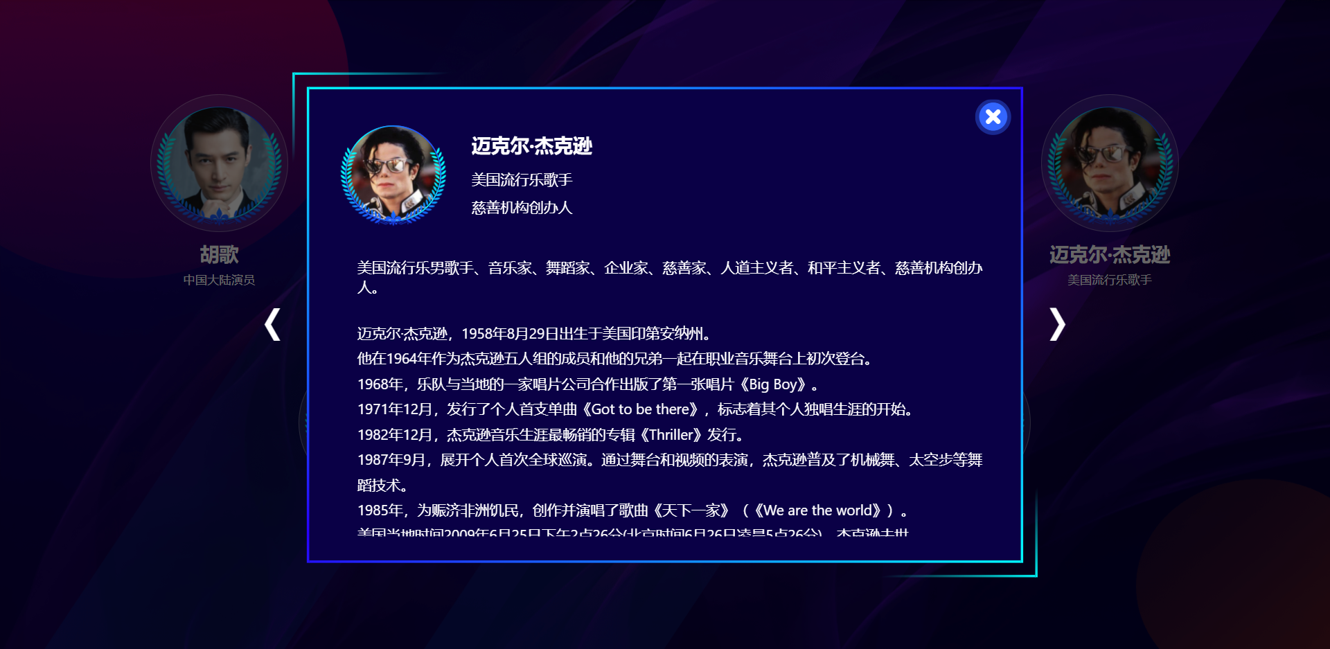 嘉宾详细信息